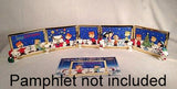 Danbury Mint Peanuts Christmas Glass Tiles Display With Ornaments