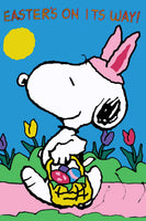 Peanuts Double-Sided Flag - Easter's On It's Way!