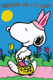 Peanuts Double-Sided Flag - Easter's On It's Way!