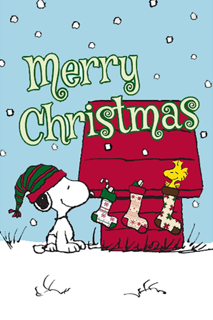 Peanuts Double-Sided Flag - Merry Christmas