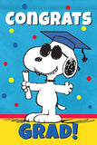 Peanuts Double-Sided Flag - Graduation Congrats Grad