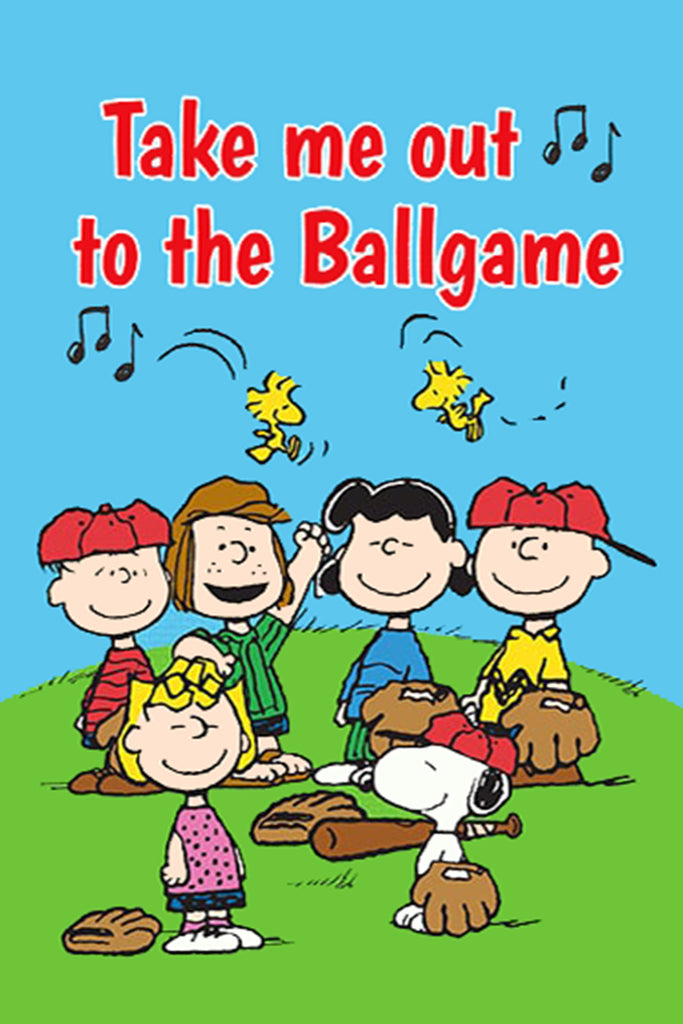 Peanuts Double-Sided Flag - Take Me Out To The Ball Game