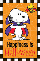 Peanuts Double-Sided Flag - Snoopy Vampire Happiness Is Halloween