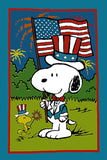 Peanuts Double-Sided Flag - Patriotic 4TH OF JULY Uncle Sam