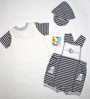 Snoopy 3-Piece Baby Set (Includes Overalls, Shirt, and Hat) - 3-6 Months