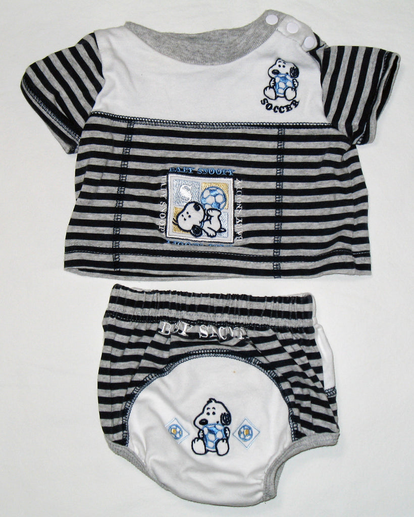 Snoopy 2-Piece Infant Set (Includes Shirt and Diaper Cover) - 0-3 Months