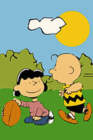 Peanuts Double-Sided Flag - Kick The Ball Charlie Brown!