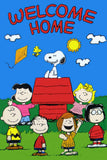 Peanuts Double-Sided Flag - Welcome Home