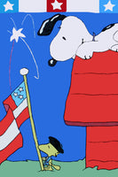 Peanuts Double-Sided Flag - 4th of July Fireworks