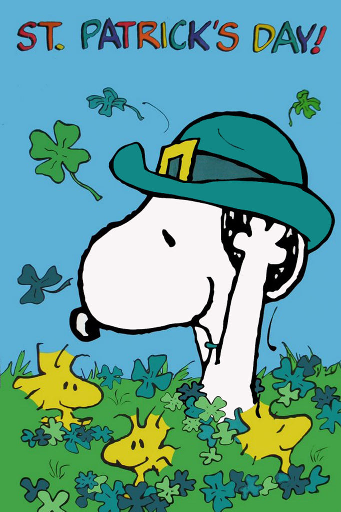 Peanuts Double-Sided Flag - Happy St. Patrick's Day