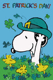 Peanuts Double-Sided Flag - Happy St. Patrick's Day