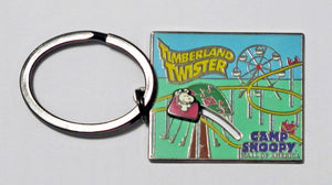 Camp Snoopy Timberland Twister Rollercoaster Metal Key Chain With Motion Feature - ON SALE!