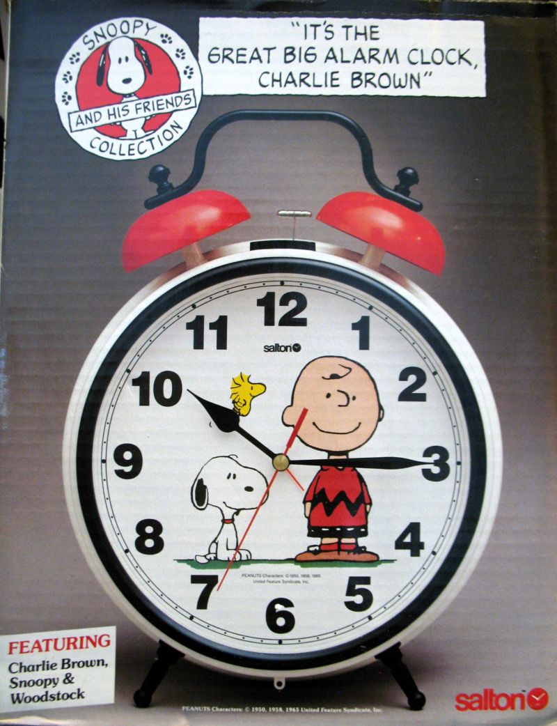 Charlie Brown Vintage Great Big Alarm Clock (New Keeps Time But