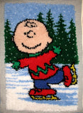 Charlie Brown Latch Hook Wall Hanging / Rug (Completed But NO Backing)