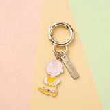 Peanuts 70th Anniversary Double Ring Metal Key Chain - Charlie Brown