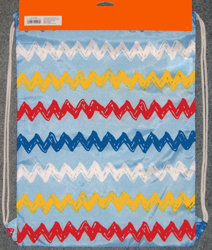 Peanuts Nylon Cinch Sack Tote - Zig Zag Stripes