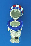 Crystal World Snoopy Jeweled Trinket Box - Patriotic Uncle Sam