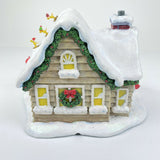 Danbury Mint Peanuts Lighted Christmas Cottage Sculpture