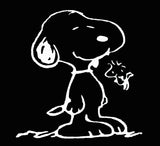 Snoopy and Woodstock Die-Cut Vinyl Decal - White