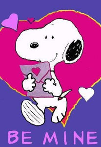 BE MINE SNOOPY VALENTINE Flag