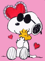 HUG Snoopy JOE COOL VALENTINE Flag (Used/Near Mint-1 Tiny Mark)