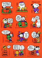 Peanuts Gang Vintage Halloween Stickers - 8 Sheets/Special Low Price!