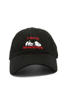 Snoopy Embroidered Ball Cap - I Hate Mornings