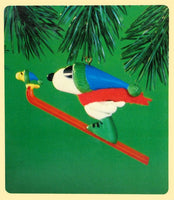 1984 Snoopy Long Jump Skier Christmas Ornament
