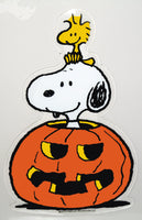 Snoopy Halloween Jelz Window Cling - In Jack-O-Lantern