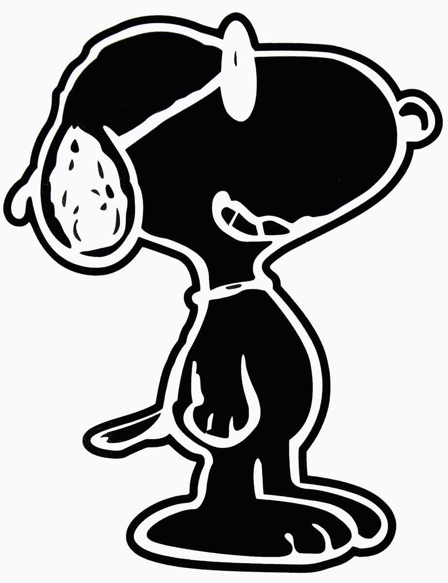 Snoopy Joe Cool Die-Cut Vinyl Decal - Black (Solid Fill-Full Color
