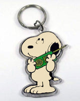 Snoopy Holding Radio acrylic key chain