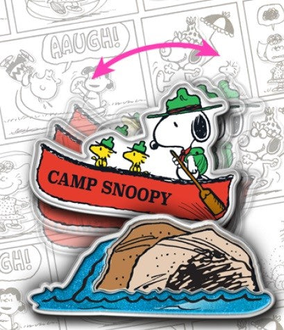 2024 Camp Snoopy in Canoe RED BOX Ornament - Hooked on