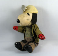 Snoopy Coal Miner Rag Doll - VERY RARE!