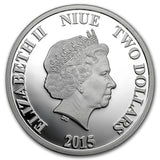 2015 Niue Peanuts Movie Silver Plated Coin