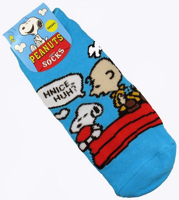 Toddler Non-Slip Socks - Charlie Brown and Snoopy  (Size 5-6 1/2)