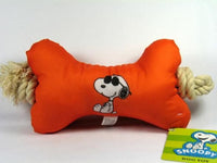 Snoopy Squeaker Rope Toy - Orange
