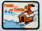 "THINK OR THWIM" SNOOPY HOUSE SLEDDING PATCH