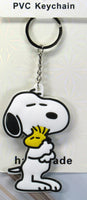 Peanuts Thick PVC Key Chain - Snoopy Hugs Woodstock