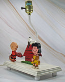 Peanuts Vintage Wooden 3-Way Combination Lamp and Night Light - SUPER RARE! (Works Well But Missing Parts)