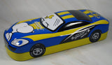 Snoopy Metal Car-Shaped Pencil Box With Multiple Hinged Trays - RARE!