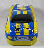 Snoopy Metal Car-Shaped Pencil Box With Multiple Hinged Trays - RARE!