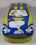 Snoopy Metal Car-Shaped Pencil Box With Multiple Hinged Trays - RARE!