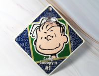 Camp Snoopy Plastic Window Decor With Suction Cup Hanger - Linus