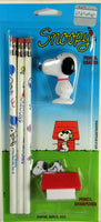 Snoopy Pencil Set With Snoopy Eraser & Doghouse