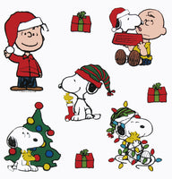 8-Piece Peanuts Gang Christmas Jelz Window Cling Set - SPECIAL LOW PRICE!
