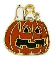 Snoopy Halloween Pumpkin Cloisonne Charm