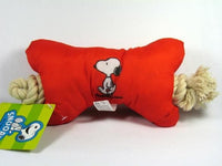 Snoopy Squeaker Rope Toy - Red