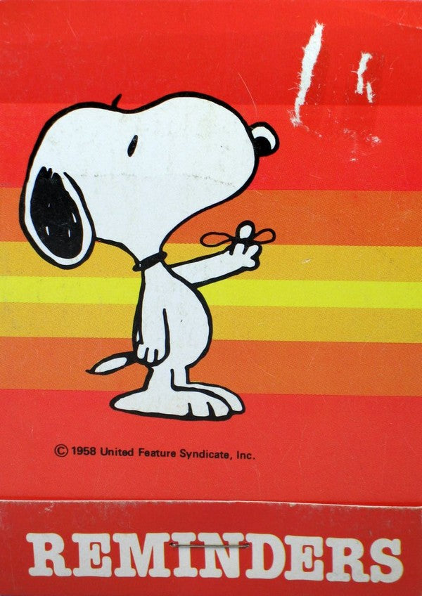 Snoopy Reminders Note Pad| snoopn4pnuts.com