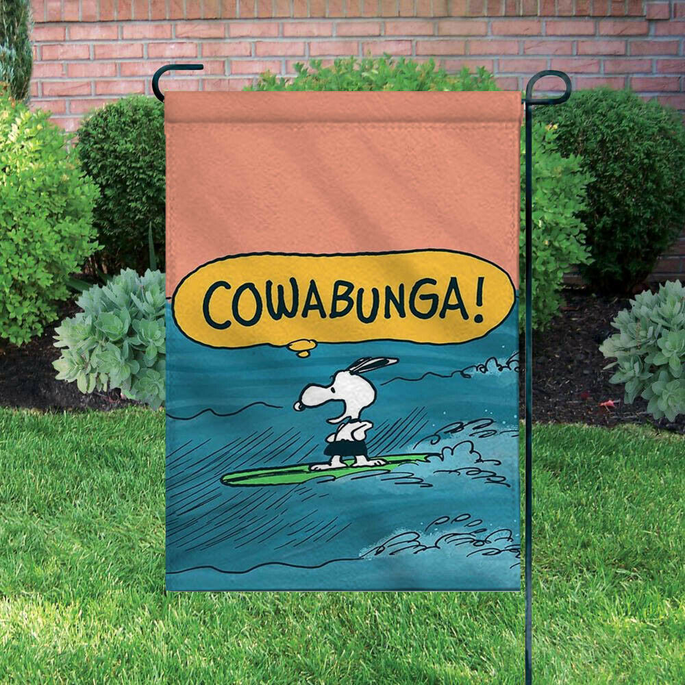 Peanuts Double-Sided Flag - Cowabunga!