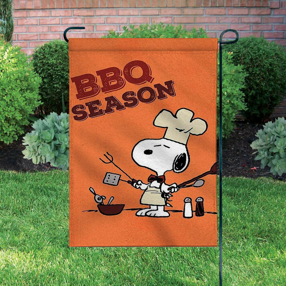 Peanuts Double-Sided Flag - Snoopy BBQ Chef